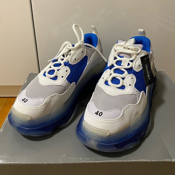 Balenciaga triple S authentic” Blue and White Mens/Womens 40 - Picture 1 of 7